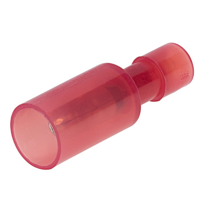 22-18 AWG Male Bullet Connector - Insulated Quick-Connect Crimp Terminal 22-18 AWG Male Bullet Connector - Insulated Quick-Connect Crimp Terminal