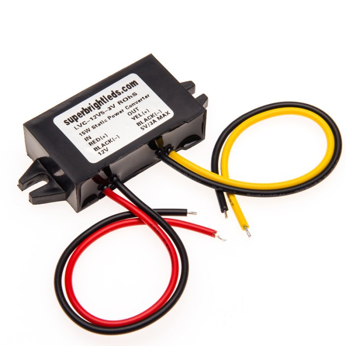 12V to 5V Step Down DC Converter / Voltage Reducer - 3A / 10A main product photo