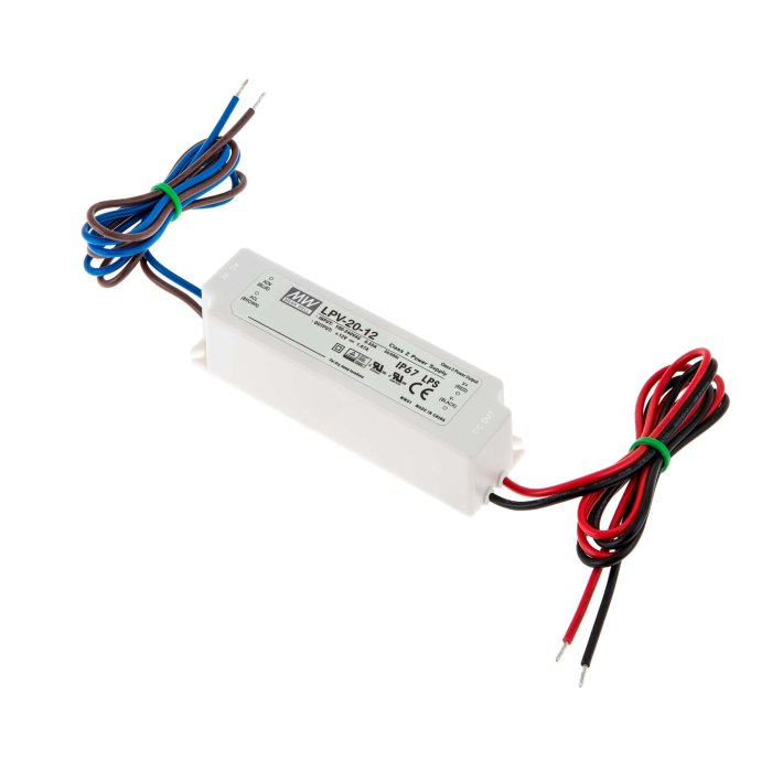 Mean Well Switching Power Supply - LPV Series Single Output Power Supply - 12 VDC - 20W / 35W / 60W / 100W main product photo
