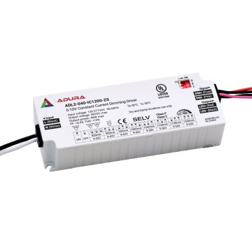 Adura Selectable Constant Current Driver - 40W - 850mA-1,200mA - 0-10V Dimmable - 9-42 VDC