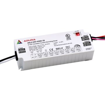 Adura Selectable Constant Current Driver - 40W - 500mA-850mA - 0-10V Dimmable - 9-48 VDC