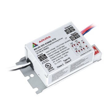 Adura Selectable Constant Current Driver - 25W - 450mA-600mA  - 0-10V and TRIAC Dimmable - 30-42 VDC