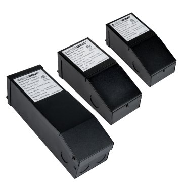 The 12V DiodeDrive Dimmable LED Constant Voltage Power Supply features a NEMA 3R housing with an enclosed wiring compartment.