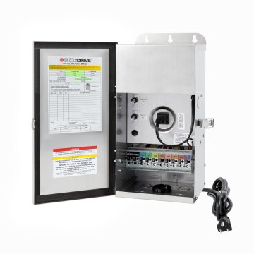 600W Low-Voltage Stainless Steel Landscape Transformer - Multi-Tap 12V-18V and 22V Outputs - Optional Photocell