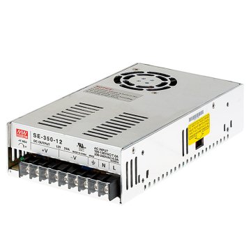 Mean Well Switching Power Supply - LRS / SE Series - Cooling Fan - Enclosed - 12 VDC - 350W / 450W / 600W / 1000W