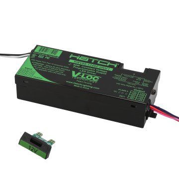 Hatch V-LOC Key Programmable Constant Voltage Driver – 12-48V - 120-277 VAC – 0-10V and Hatch Touch Dimming - 60W
